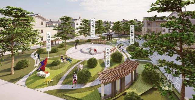 仙坑新村中心广场效果图。全球领先的电竞赛事平台供图